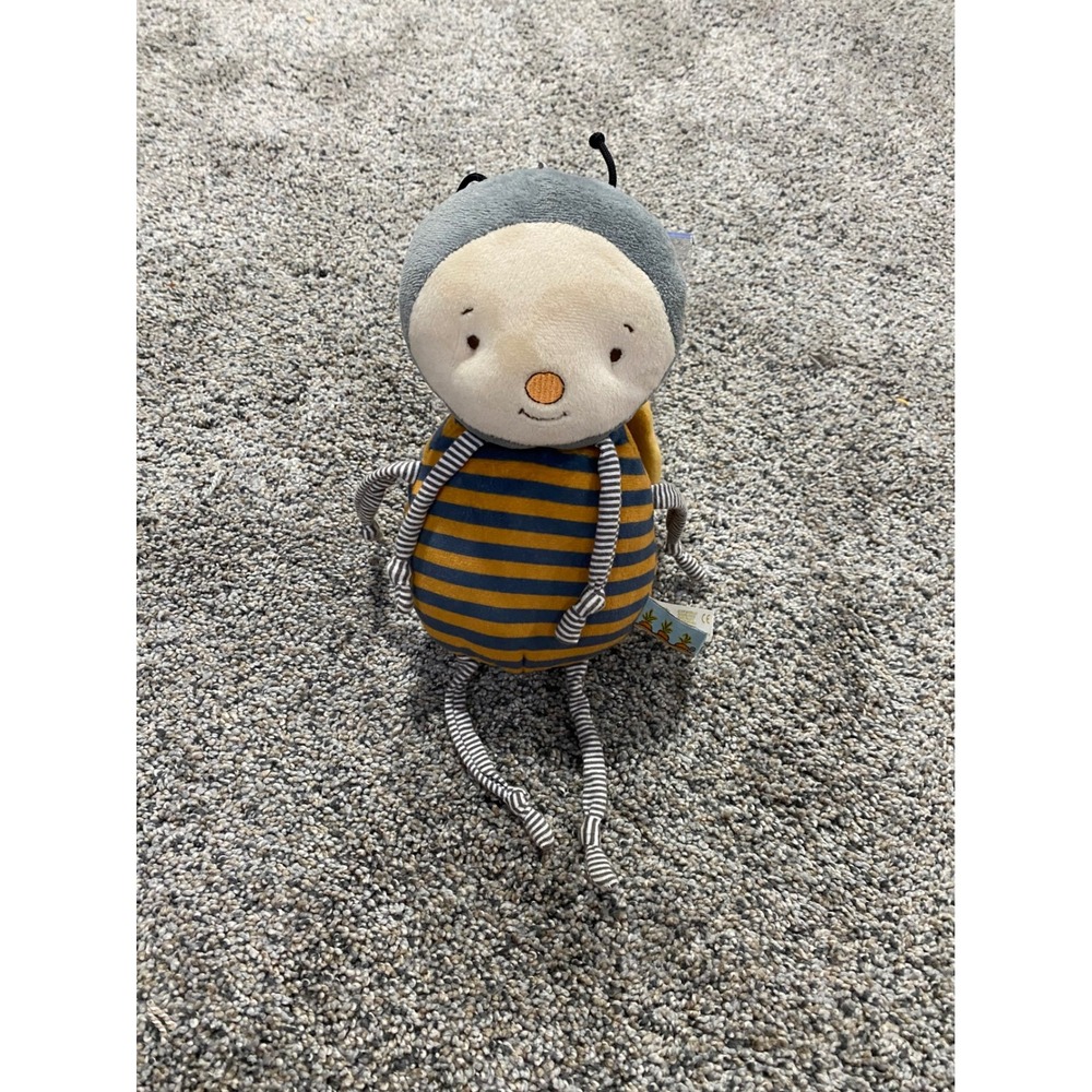 Bunnies By The Bay Busy Bee Plush Stuffed Animal Yellow Blue Striped